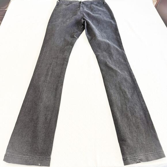 Zara The Olivia Split Hem Straight Leg Denim Jeans Black Size 8 NWT - Picture 3 of 9